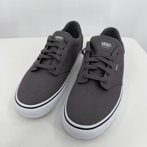 Vans Atwood Deluxe Lace-Up Low Top Sneakers size 11.5 Mene's Pewter Gray/White - Picture 2 of 8